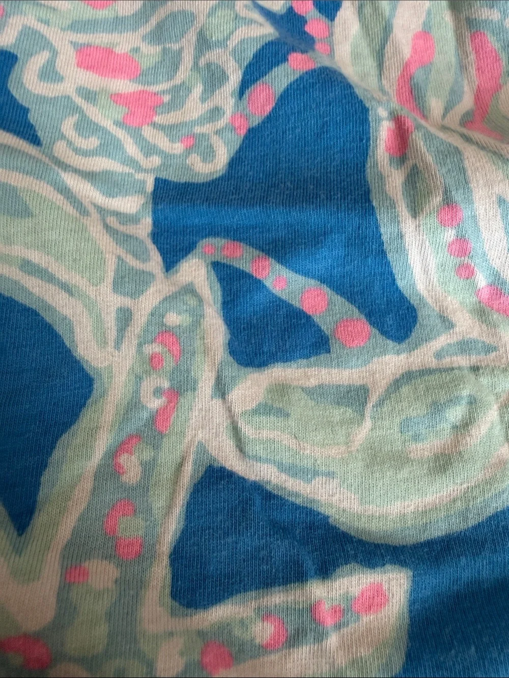 Lily Pulitzer Strapless Floral Print Summer Dress in Blue and Mint - Picture 4 of 8